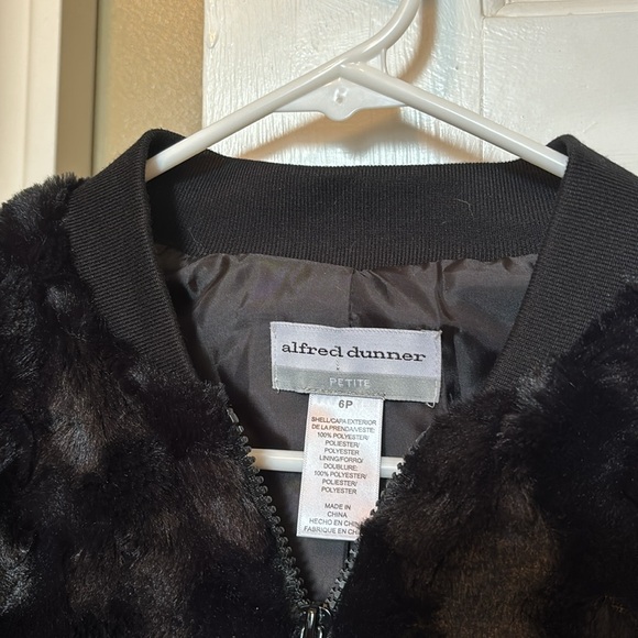 Alfred Dunner Black Fur Jacket - Picture 3 of 3